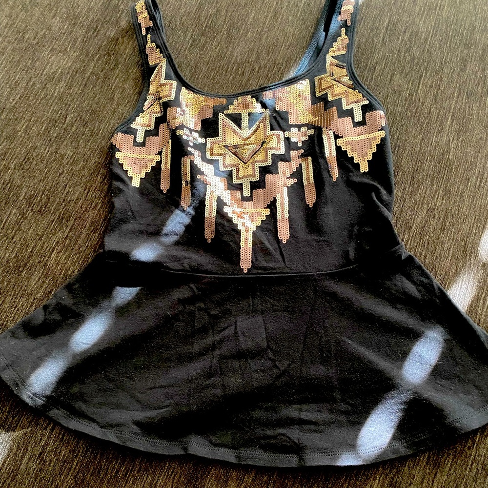 Black express peplum shirt